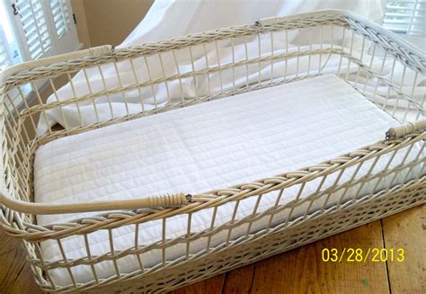 Vintage Wicker Baby Basket With Handles Etsy Vintage Baby Nursery