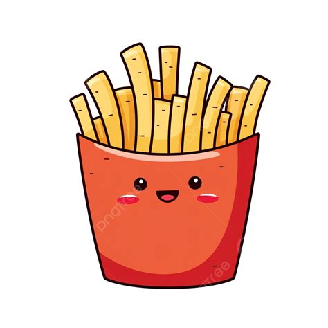French Fries Kawaii Fast Food French Fries Kawaii Png Transparent