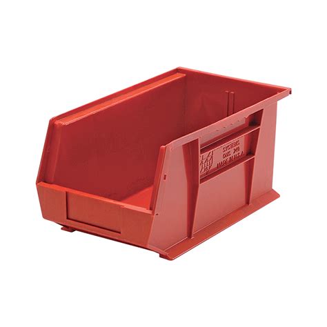 Storage bin lids bin lid designs vary depending upon the application, and it's important to select the right lid. Quantum Storage Heavy Duty Stacking Bins — 14 3/4in. x 8 1/4in. x 7in. Size, Red, Carton of 12 ...