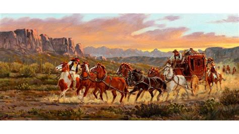 Ron Stewart Oil Painting Stagecoach 100