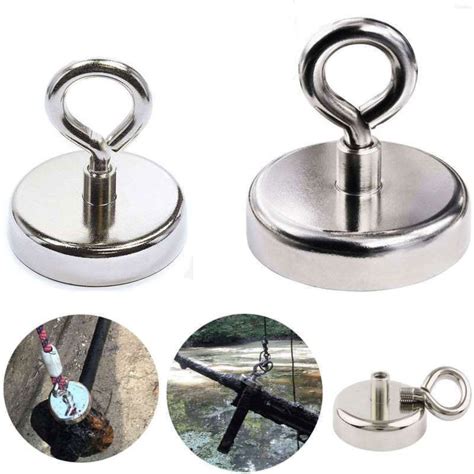 Fishing Magnet 286lb Super Strong Neodymium Round Thick Eyebolt