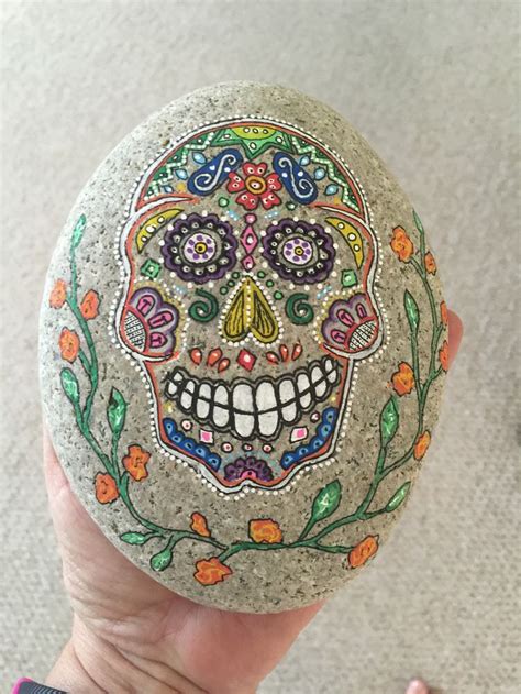 377 Best Images About Pebbles And Stones Skulls On Pinterest Sugar