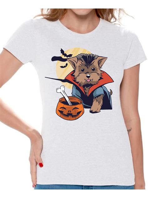 Awkward Styles Halloween T Shirt Vampire Morkie Shirts For Women