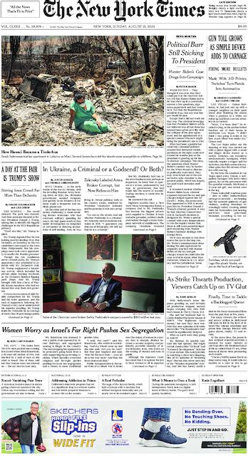 The New York Times International Edition In Print For Monday Aug 14 2023 The New York Times