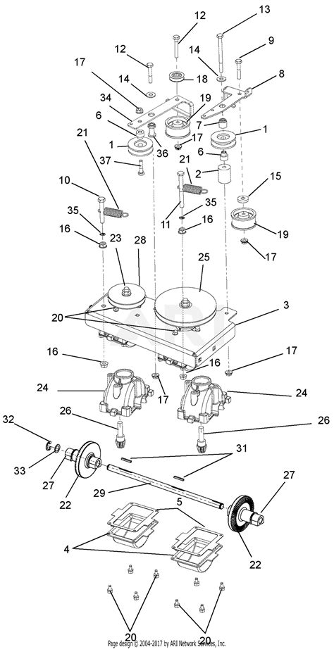 Ariens 911413 000101 012999 Waw 34 Parts Diagram For Transmission