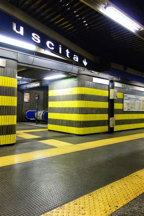 Rome Underground Subway Exit Policlinico Station Stock Photo Image Of