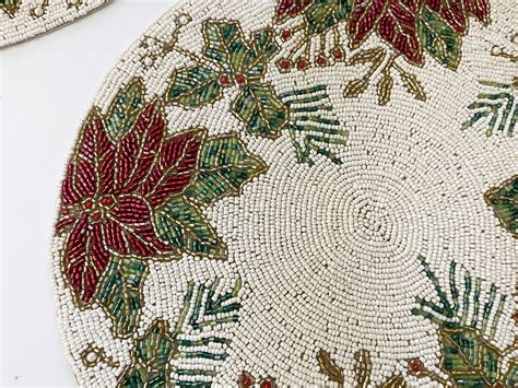 Christmas Special Beaded Placemat T For Her Christmas Etsy
