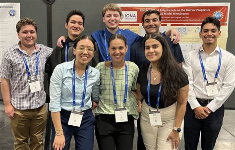 Iona Chemistry Research Team Of Nine Students Presented At The Acs