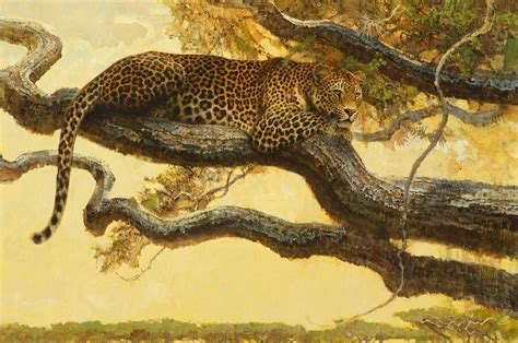 Bob Kuhn The Leopard 24 X 36 Acrylic On Board Sold For 117000 Us