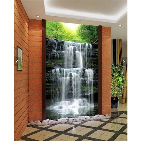 Beibehang Wall Paper 3d Art Mural Hd Waterfall Natural Beauty