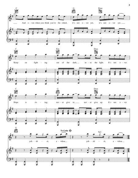 Its Not Over Yet By Digital Sheet Music For Pianovocalguitar