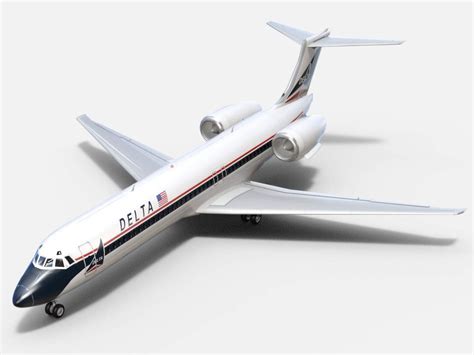 Boeing 717 200 Delta Airlines 3d Model By Dreamscape Studios