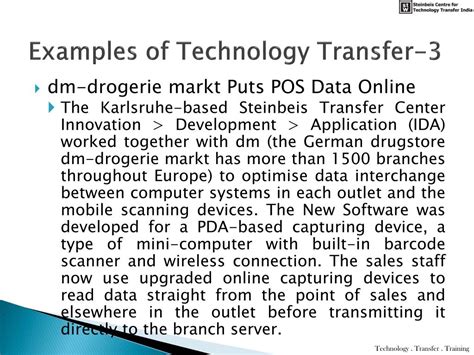 Concerns are growing about policies and measures that restrict market access with the effect of forcing technology transfer. PPT - Technology. Transfer. Training. PowerPoint ...