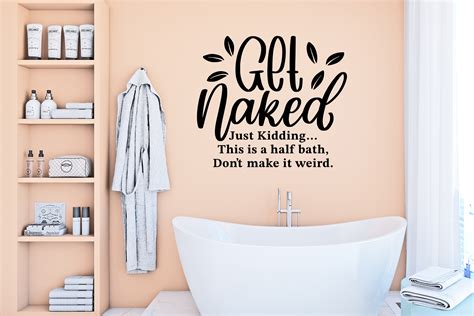 Get Naked SVG Funny Bathroom Sign Graphic By Dapiyupi Creative Fabrica