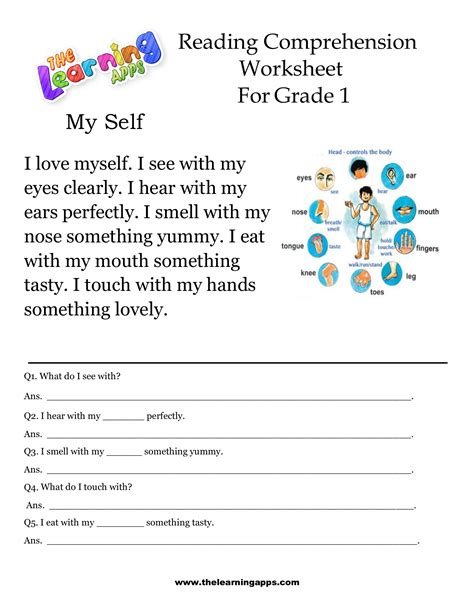 Level 1 Reading Comprehension Worksheets 1st Grade Reading