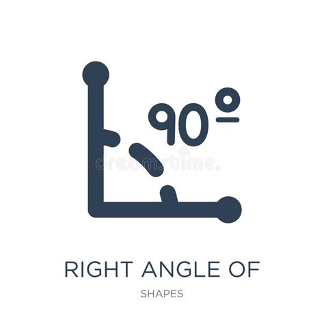 Angle 90 Degrees Sign Icon Geometry Math Symbol Stock Vector