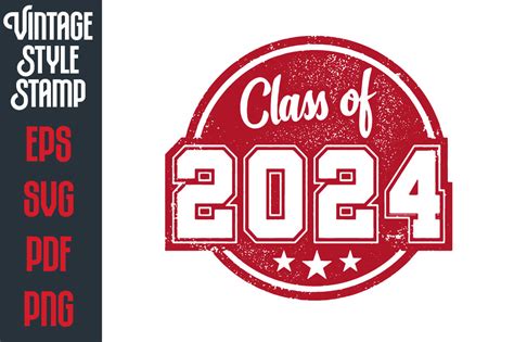 Class Of 2024 Graduation Stamp Graphic By Stompstock · Creative Fabrica