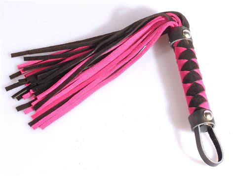30cm Suede Leather Flogger Whip 100 Handmadel Real Leather Sex Whip