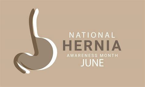 National Hernia Awareness Month June Background Banner Card Poster