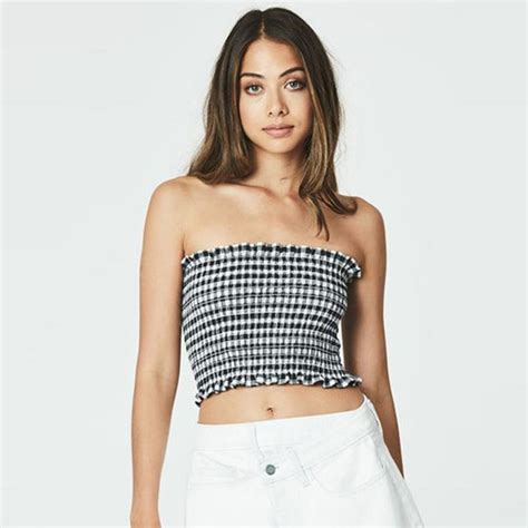 Buy Womens Sexy Strapless Bandeau Tube Crop Tops2018