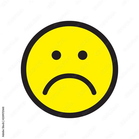 Sad Face Icon Unhappy Face Symbol Vector De Stock Adobe Stock