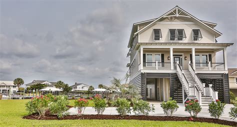 Lowcountry Style Raised Beach Home Constructed By Crg Companies In Garden City South Carolina