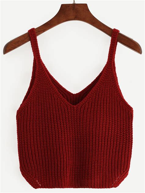 9 Knit Fashion Girl Fashion Womens Fashion Knit Vest Pattern Red