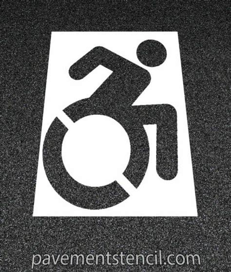 Active Handicap Parking Stencil Pavement Stencil Co