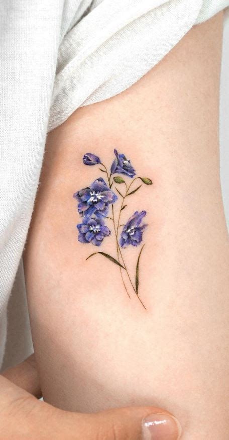 88 Meaningful Larkspur Tattoo Designs 2000 Daily