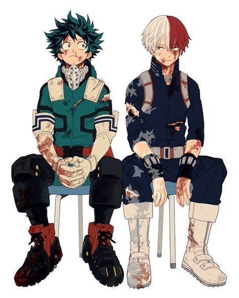 Izuku Midoriya And Shoto Todoroki My Hero Academia