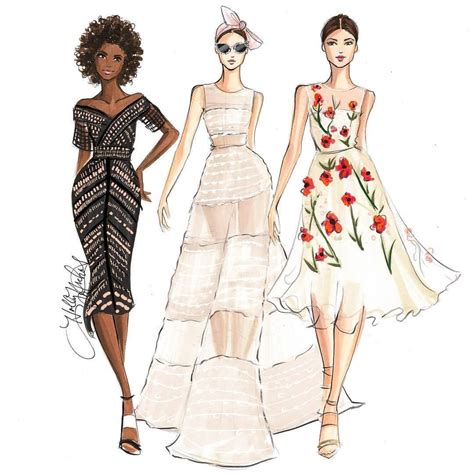 by Holly Nichols | Fashion sketches dresses, Fashion illustration ...