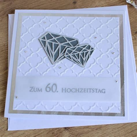 Grußkarte Glückwunschkarte Diamantene Hochzeit aus der Manufaktur KarLa Diamantene hochzeit