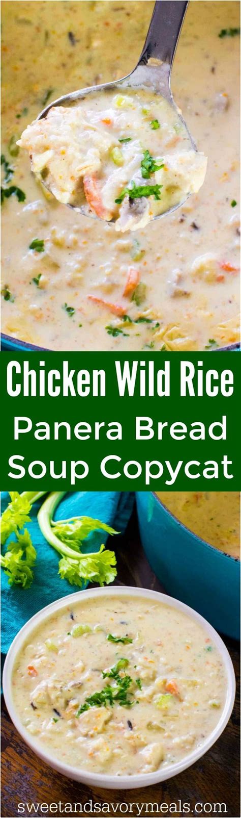 Place all ingredients except the heavy cream, cornstarch, and water, into the slow cooker in the order listed. Panera Bread Chicken Wild Rice Soup | Recipe | Easy soup ...