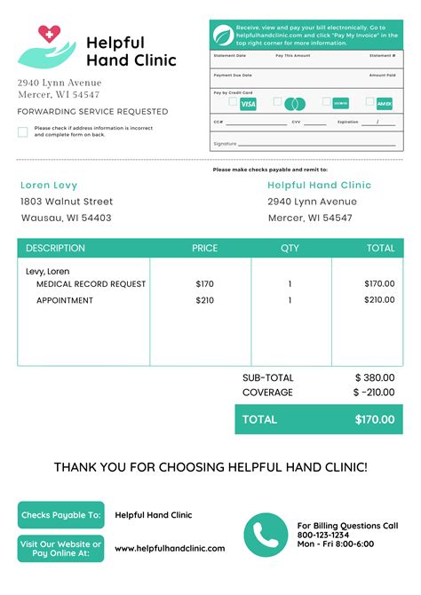 Medical Records Request Invoice Template Printable Form Templates