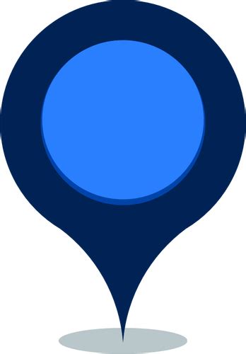 Biru Peta Lokasi Pin Ikon Vektor Gambar Domain Publik Vektor