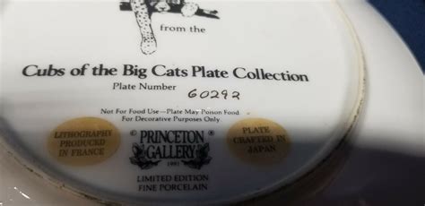 princeton gallery collector s tiger cub plate cubs of the big cats collection ebay