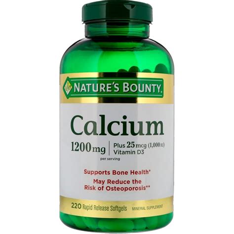 Natures Bounty Calcium Plus Vitamin D3 1200 Mg1000 Iu 220 Rapid