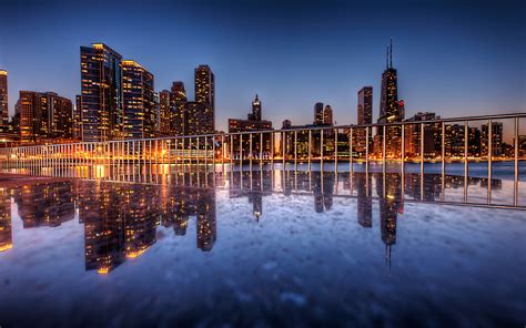 Usa Chicago Reflection Wallpaper Hd City 4k Wallpapers Images