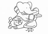 Babar Coloring Pages Printable Kids 4kids Cartoons sketch template