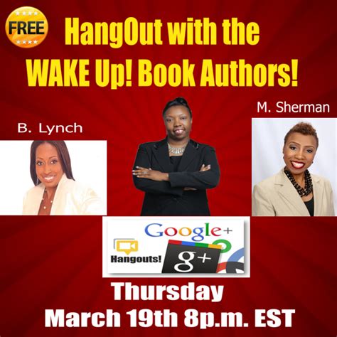Hangout Virtually With The Wakeup Book Authors Thursday March 19th