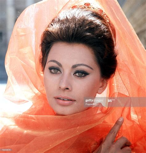 1960s A Portrait The Italian Actress Sophia Loren Wearing A