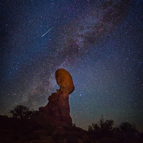 Balanced Rock Arches National Park Perseid Meteor Streakin Flickr