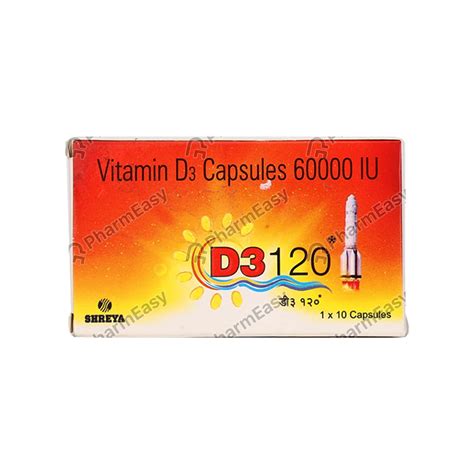 D3 120 60000 Iu Capsule 10 Uses Side Effects Dosage Composition