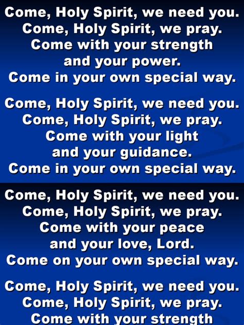 Come Holy Spirit Pdf