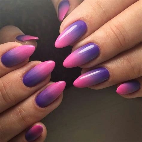 Next, we have a bold glitter idea. Neon Pink Ombre summer nail art in 2019 | Pink ombre nails ...