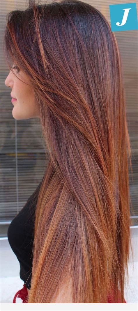 It's subtle but still super cute. Dark copper hair | Hair styles, Hair highlights, Gorgeous hair