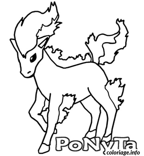 Coloriage Pokemon 077 Ponyta