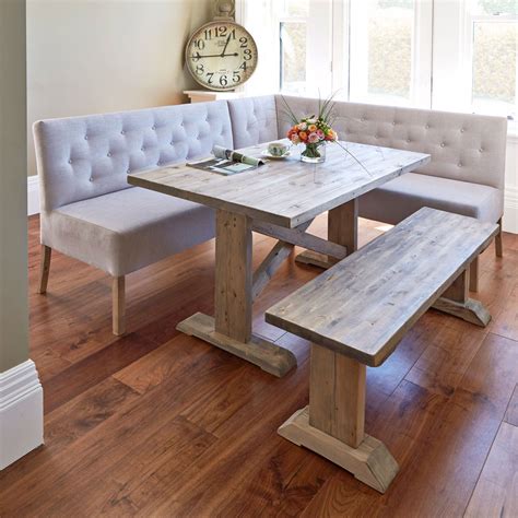 Alina Dining Table With Left Hand Corner And Small Bench Dining Room