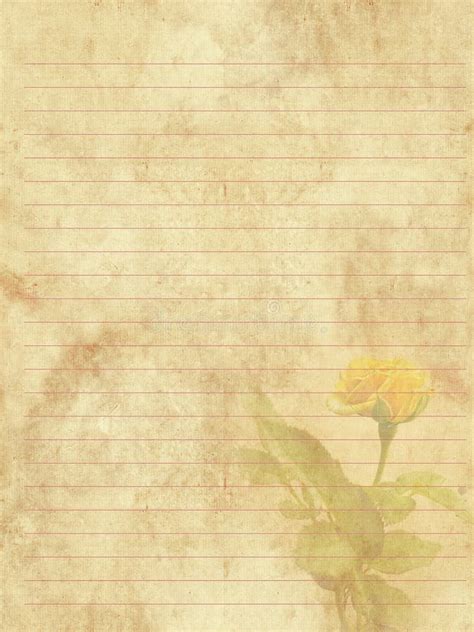 Vintage Romantic Writing Paper For Letters Stock Vector Illustration