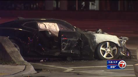 2 Transported Following Fiery Crash In Nw Miami Dade Wsvn 7news